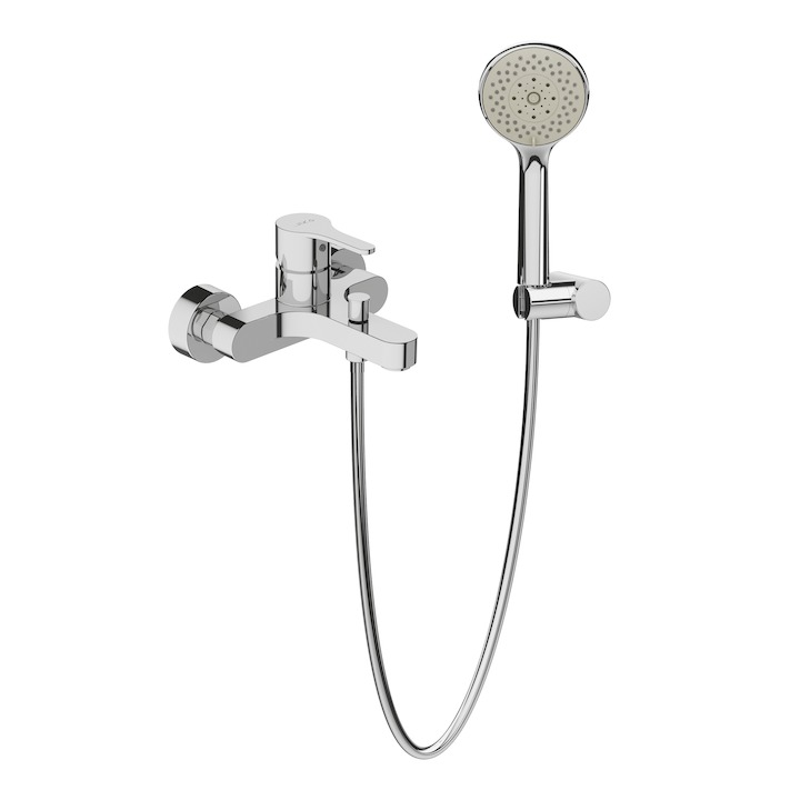 Single Lever Mixer Bathtub Faucet Wall, Bathtub Spout With Handheld Shower Diverter