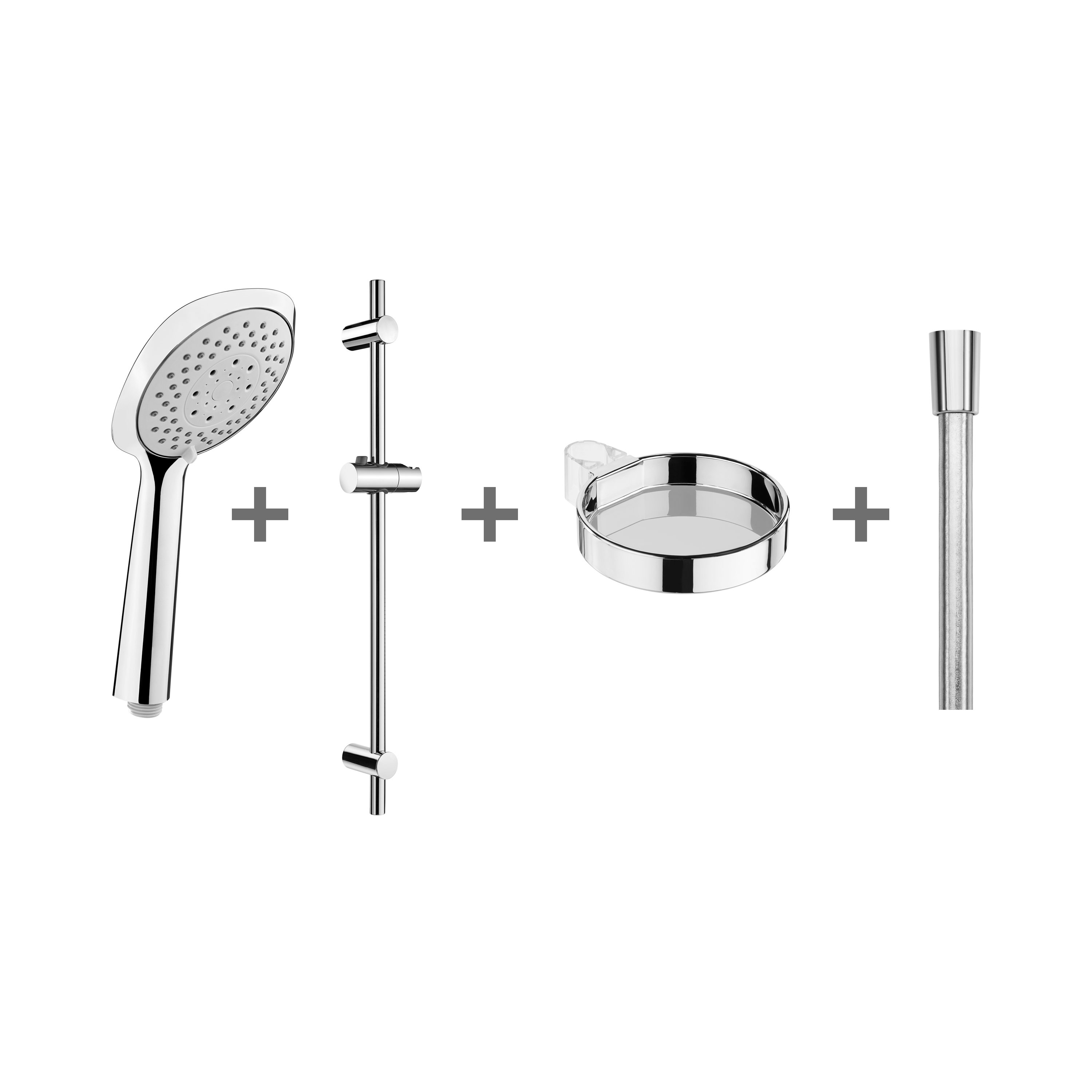 Shower sets Chrome Glossy Cubito-N H3651X00044731 Jika