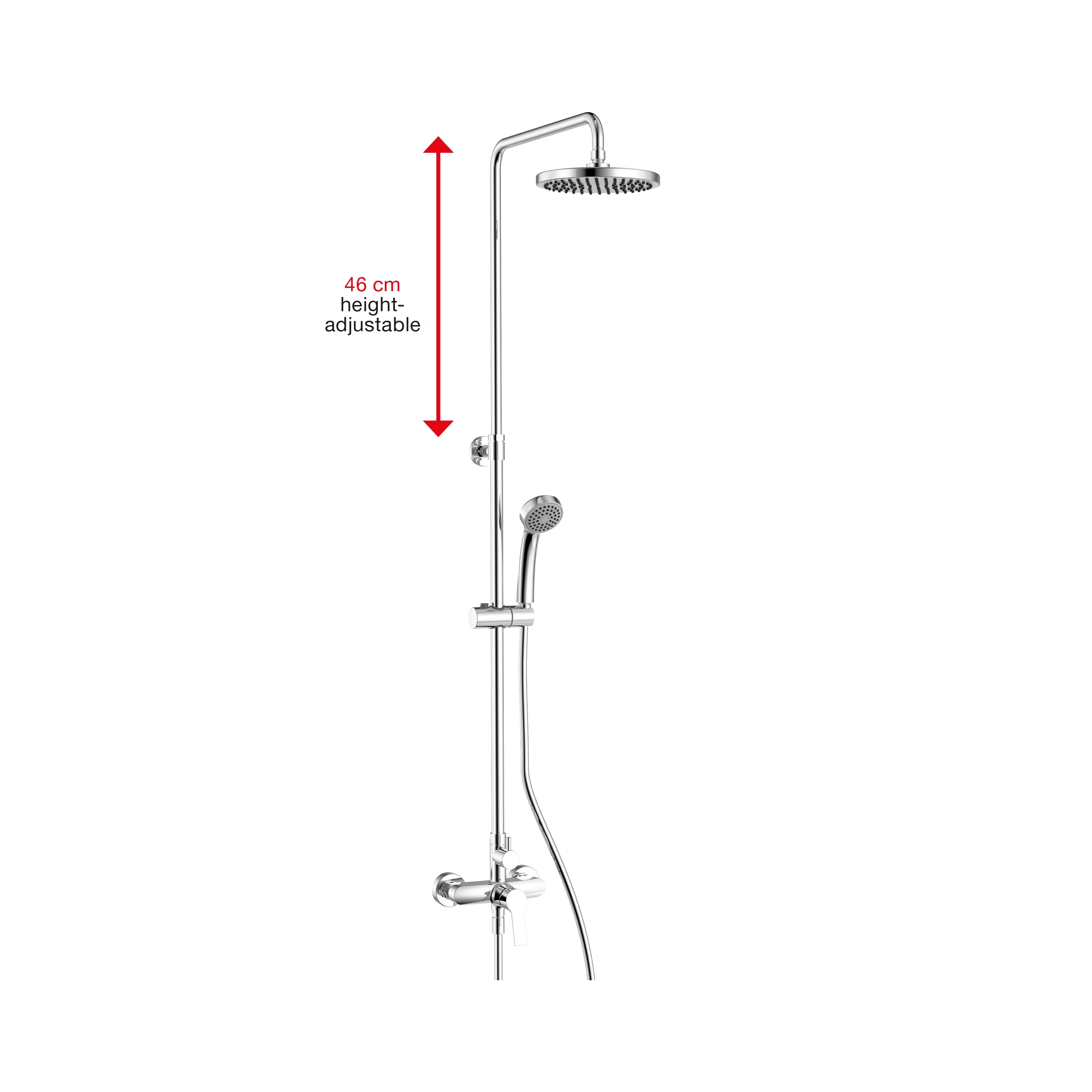 Shower faucets Chrome glossy Cubix H3312I70045311 Jika