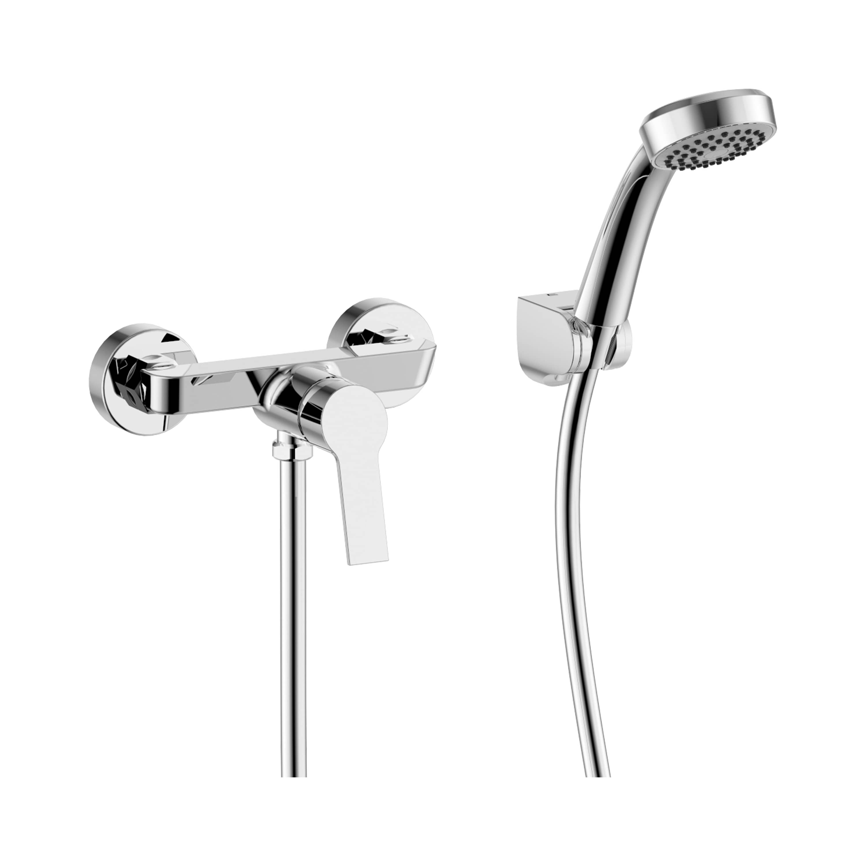 Shower faucets Chrome glossy Cubix H3312I70041311 Jika