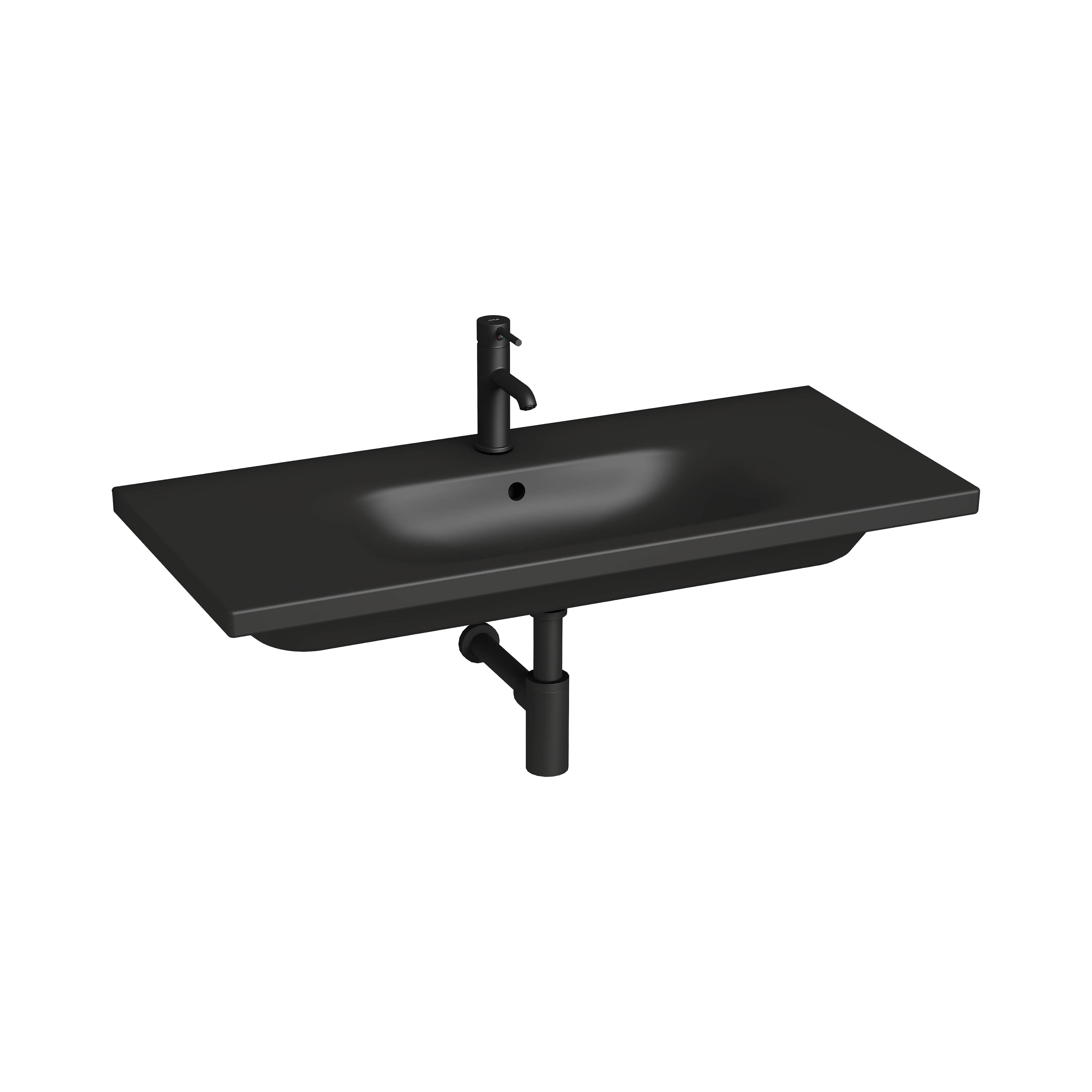 Wall-hung washbasins Black matt Mio N H8147137161041 Jika