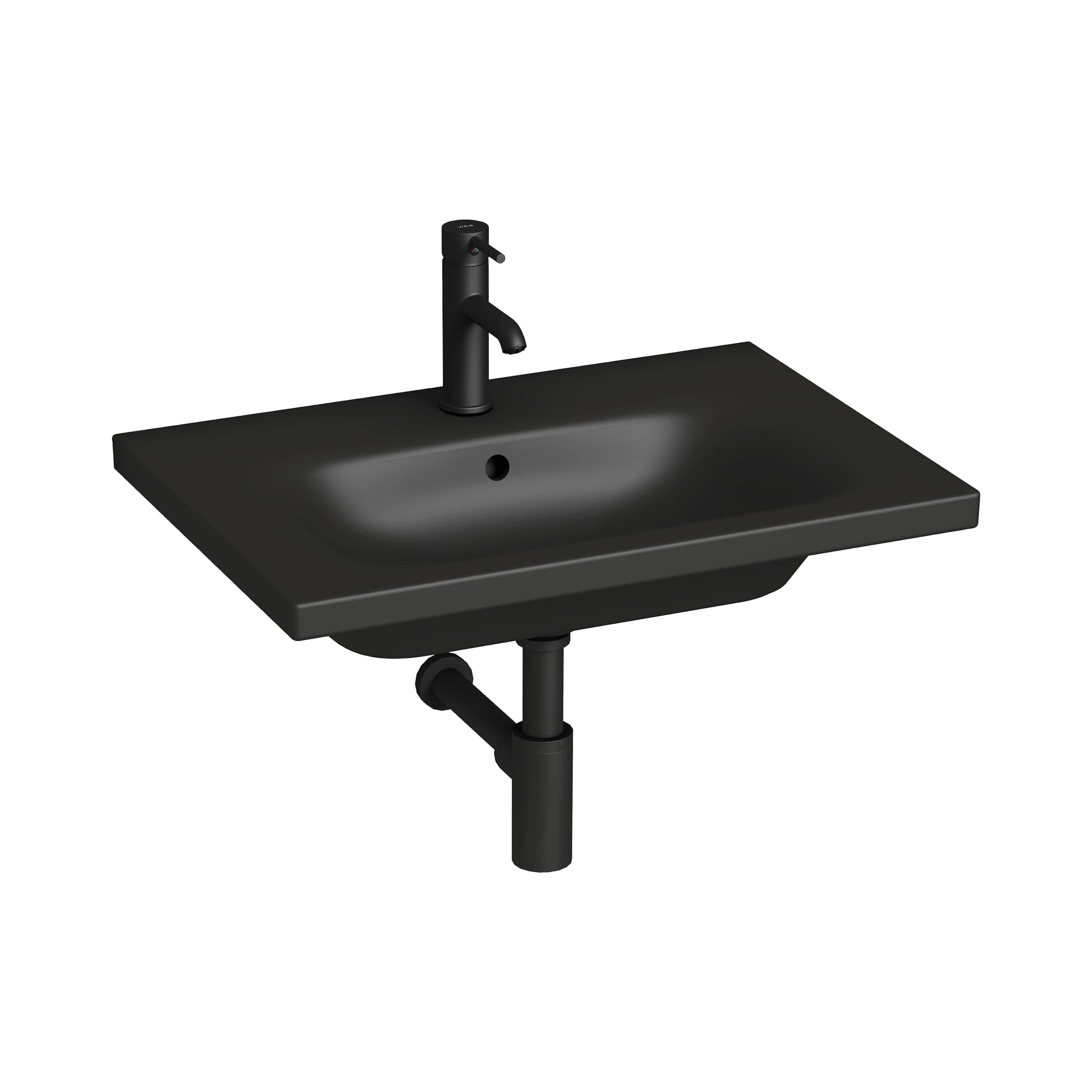 Wall-hung washbasins Black matt Mio N H8127167161041 Jika