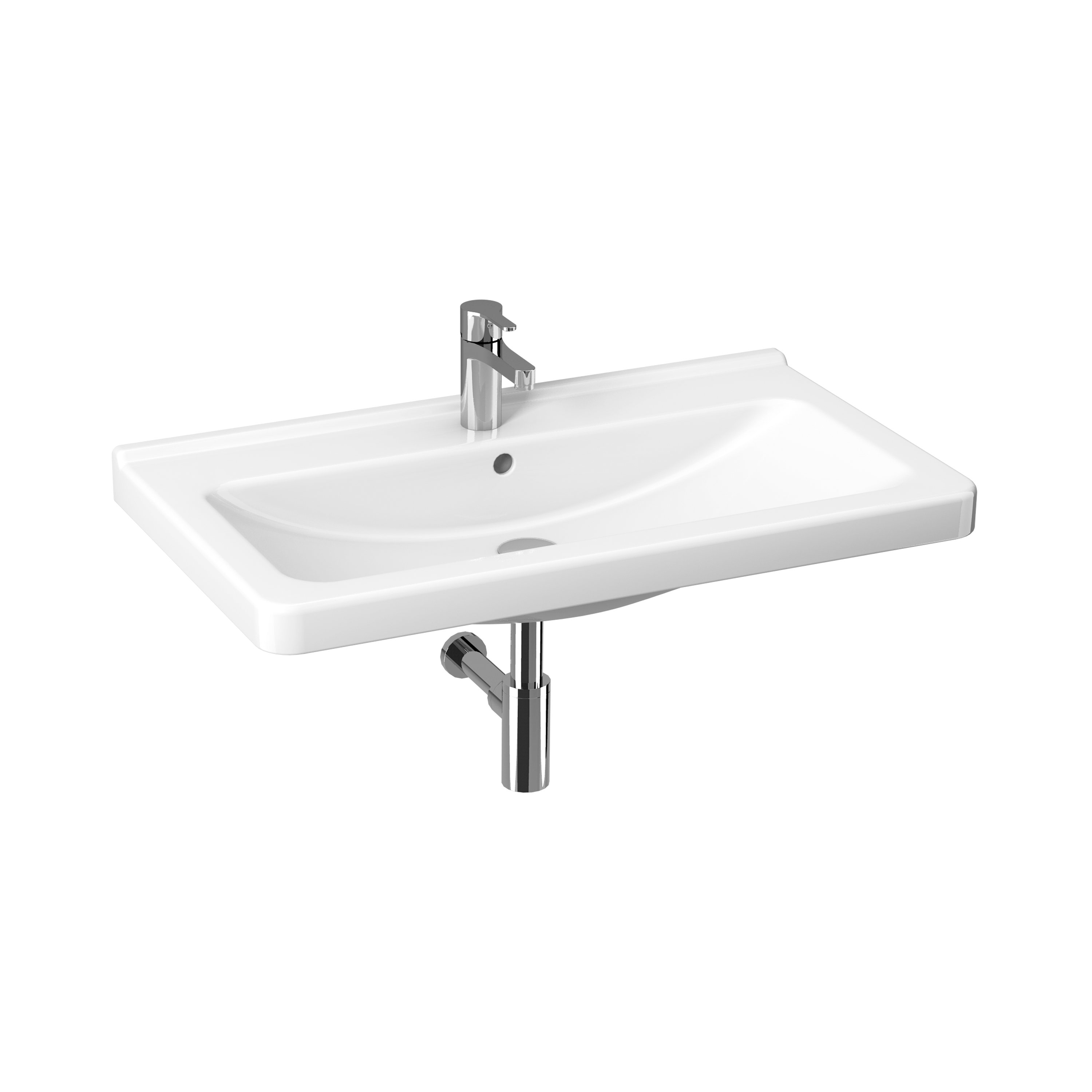 Wall-hung washbasins White Cubito H8104260001041 Jika
