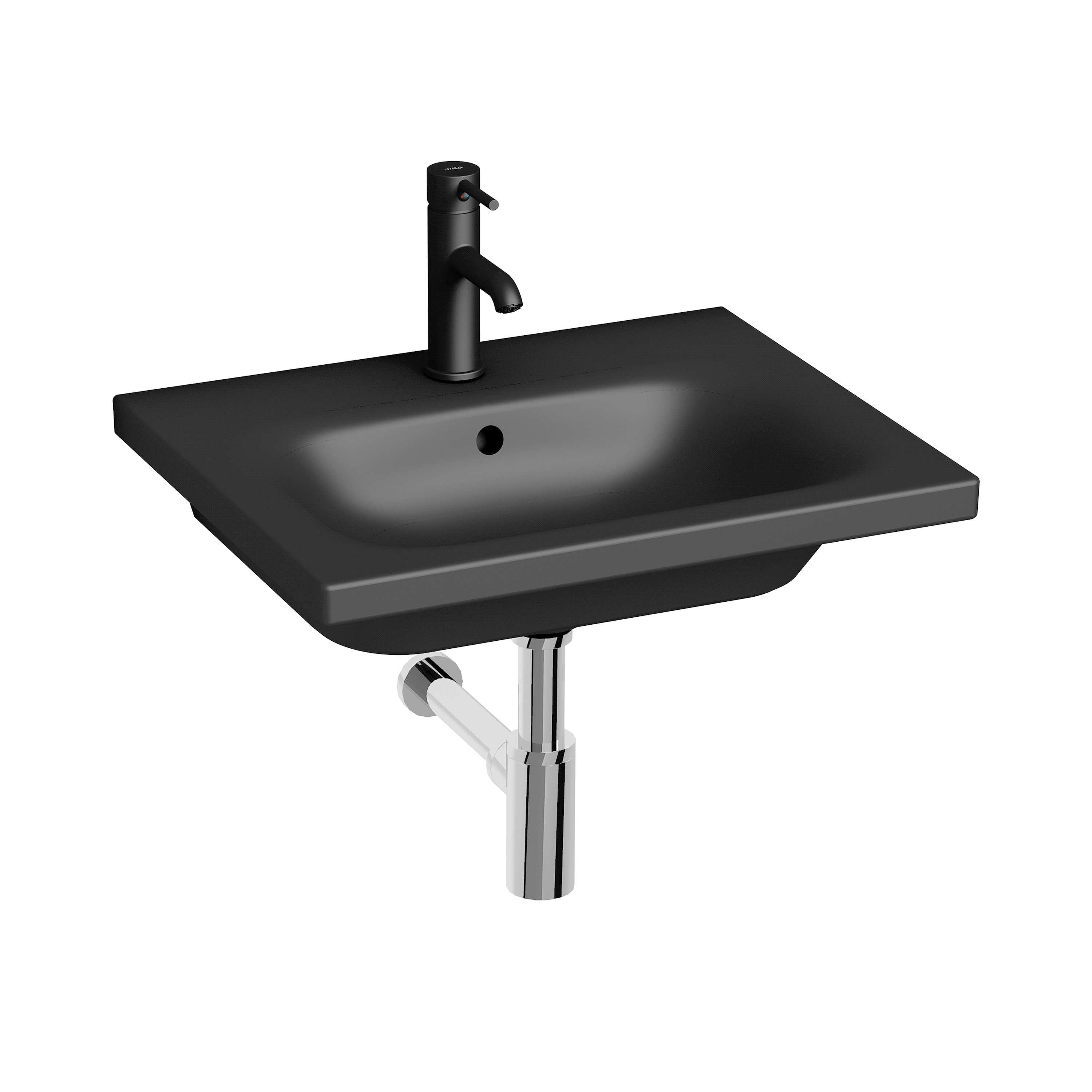 Wall-hung washbasins Black matt Mio N H8127127161041 Jika