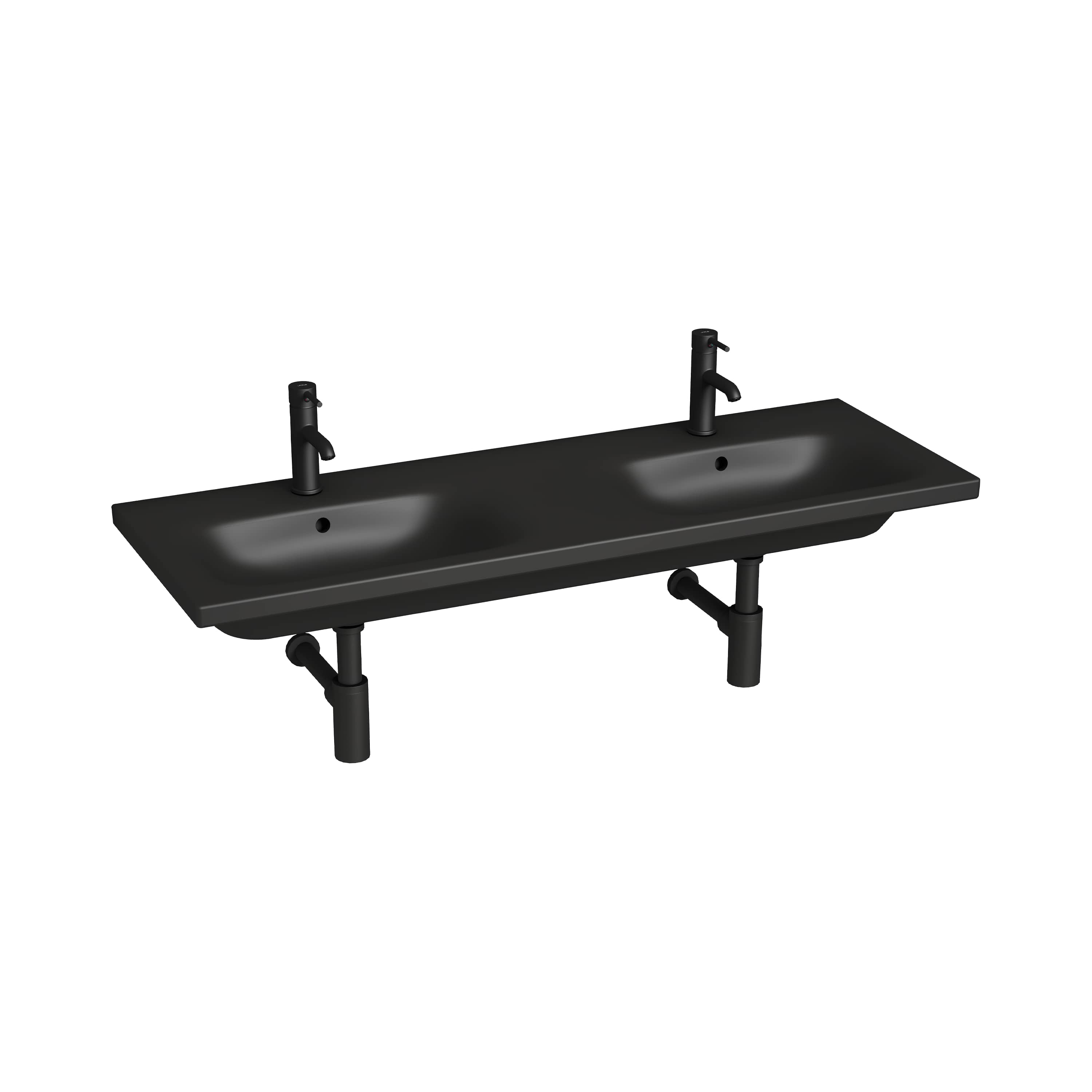 Double washbasins Black matt Mio N H8147147161041 Jika