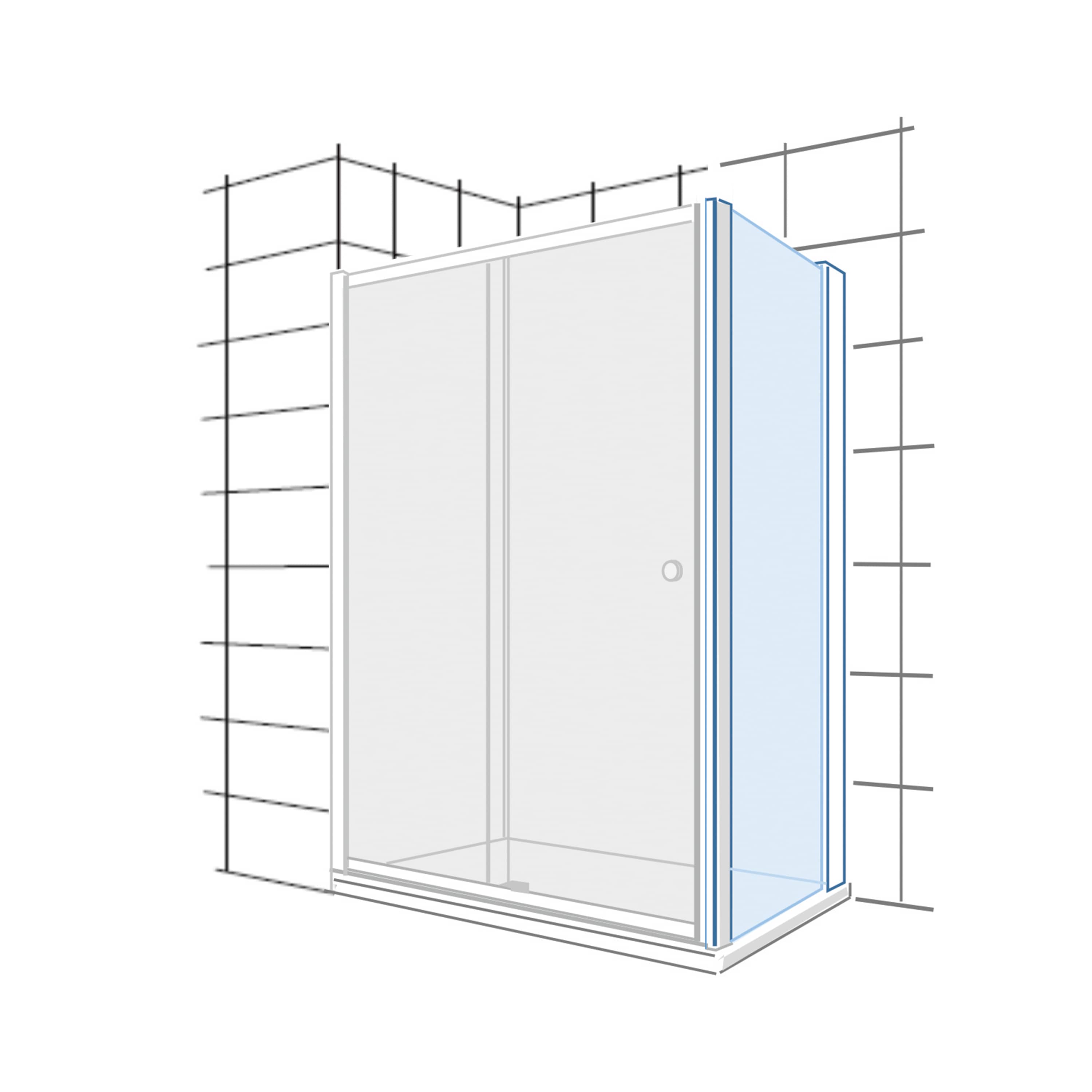 Shower doors Ponta H297514...6681 Jika