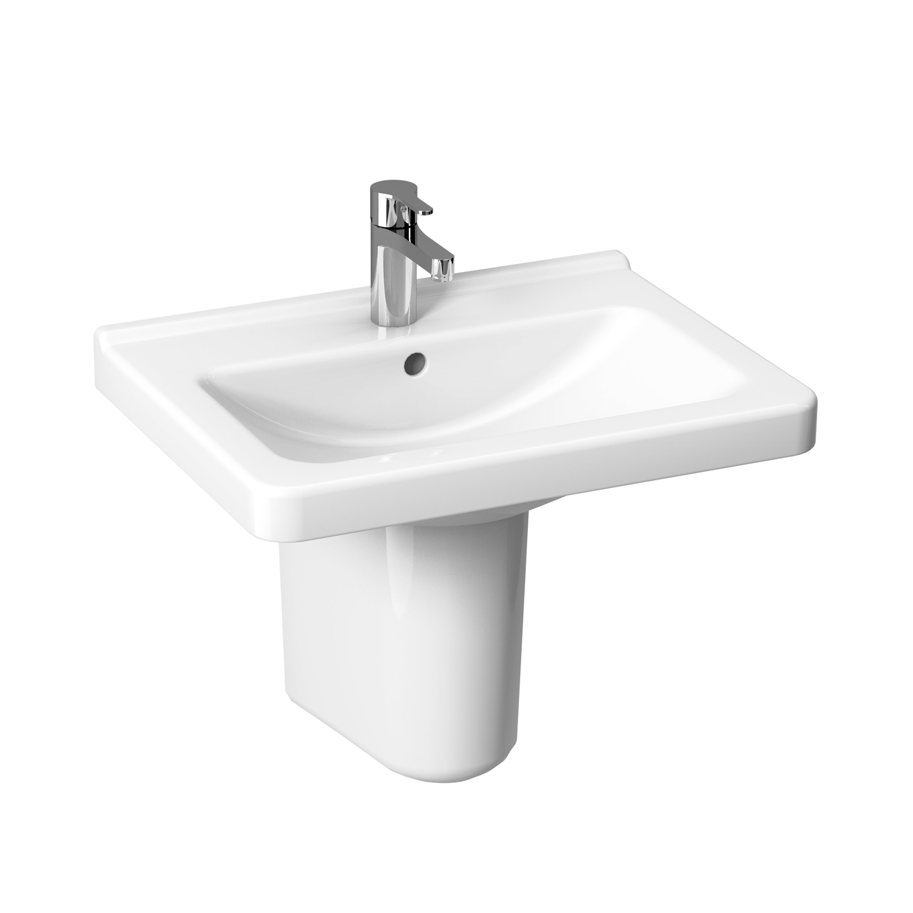 Wall-hung washbasins White Cubito H8104220001041 Jika