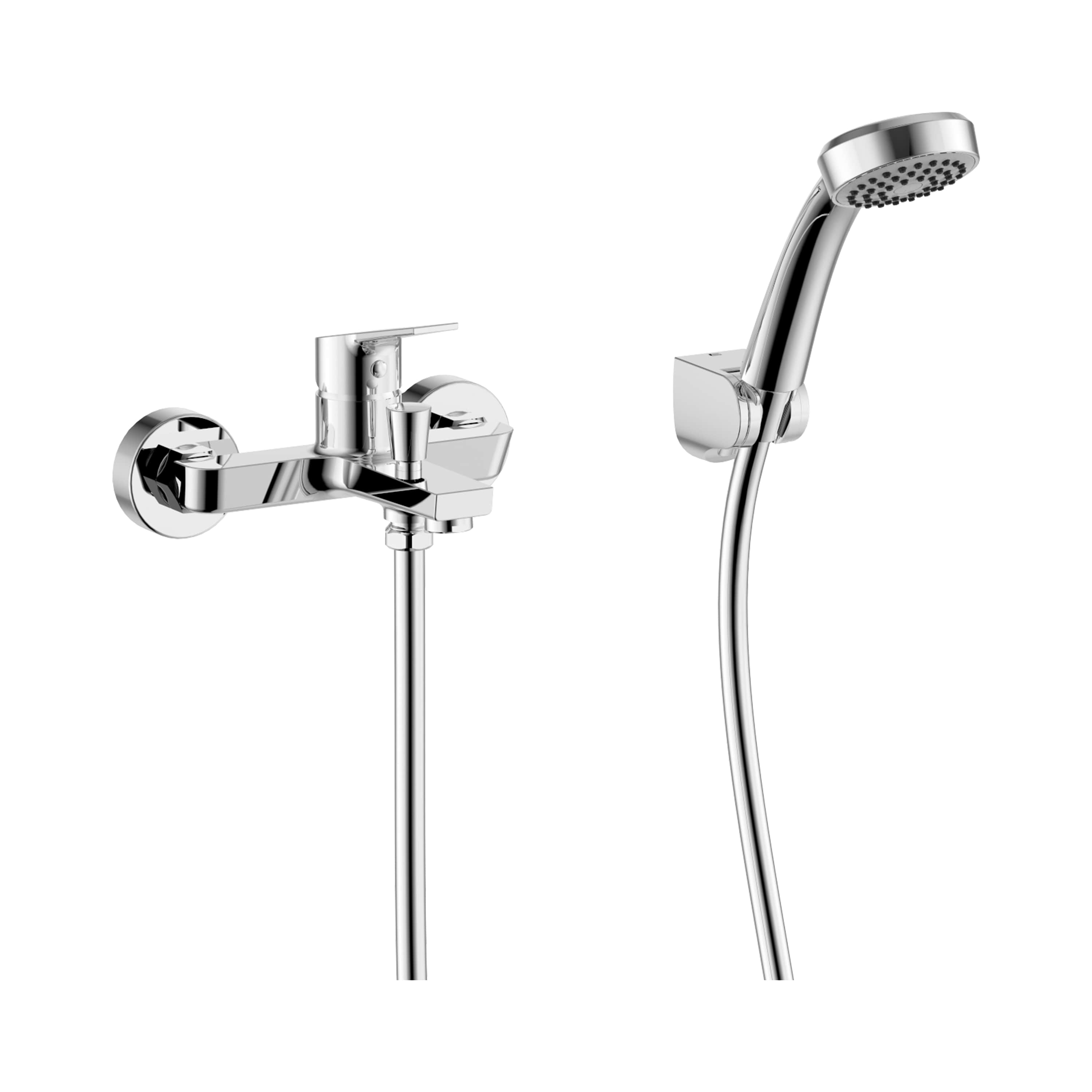 Bath faucets Chrome glossy Cubix H3212I70041311 Jika