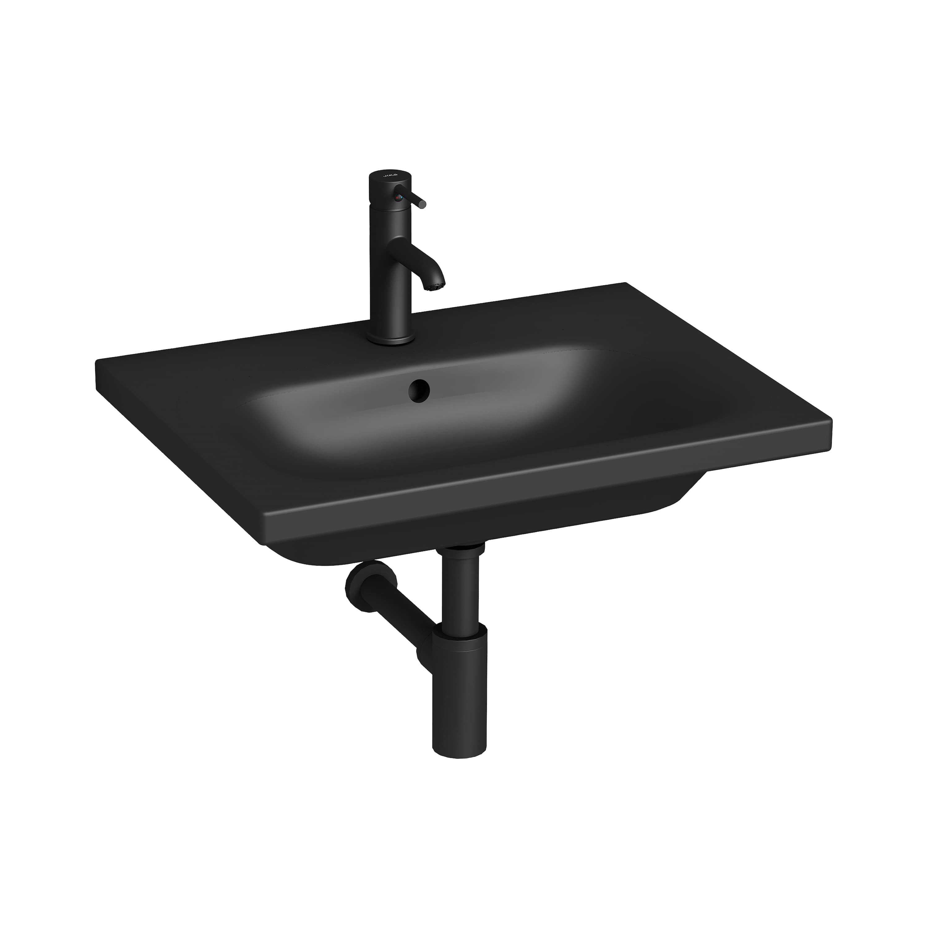 Wall-hung washbasins Black matt Mio N H8127137161041 Jika