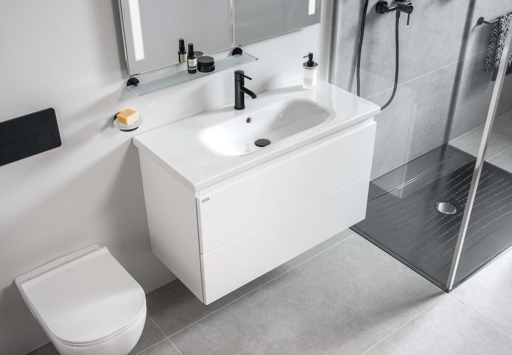 Wall-hung washbasins Mio N H814713...1041 Jika