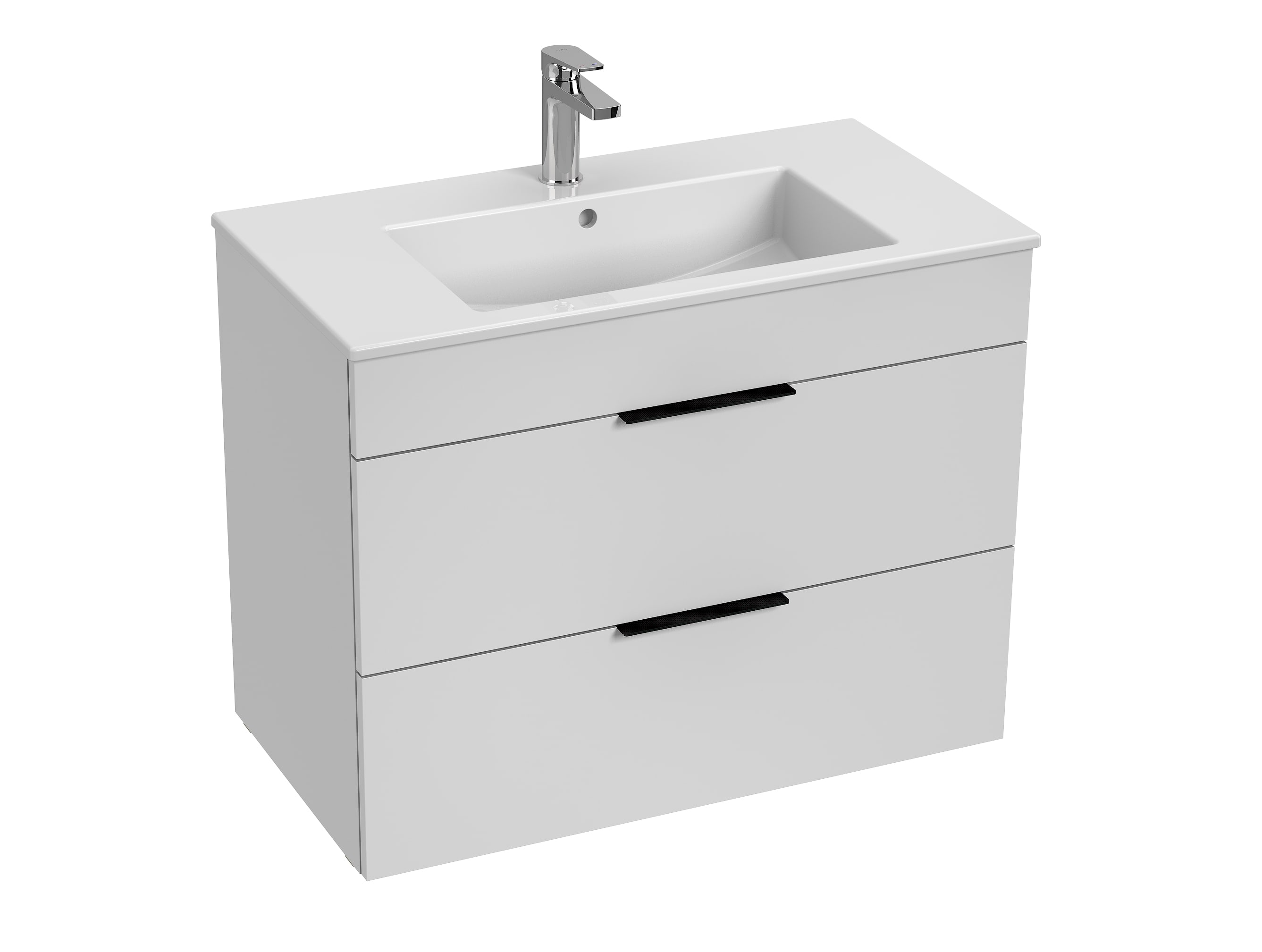 Vanity unity, incl. washbasin 800x430 mm, 2 drawers