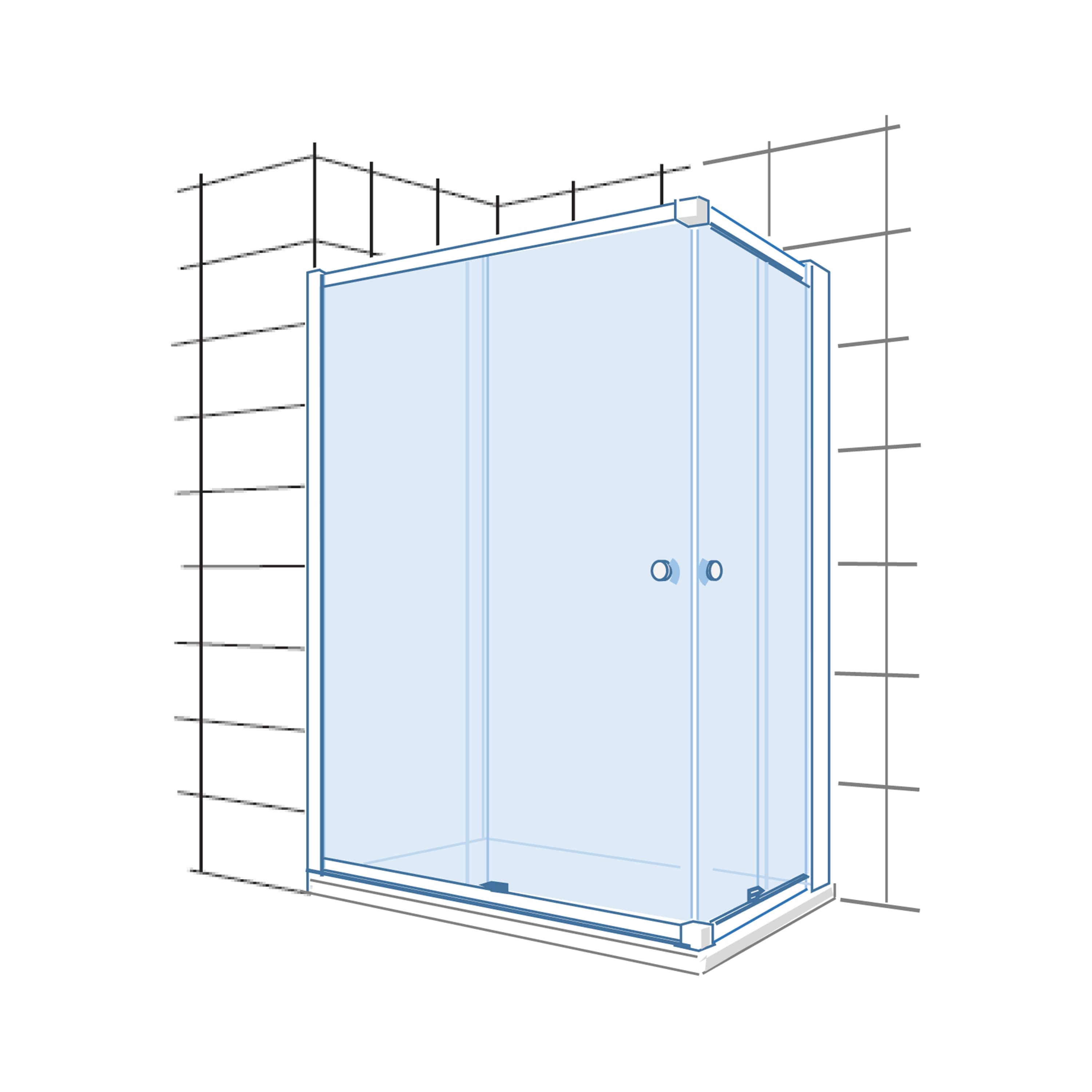 Shower doors Ponta H251512...6681 Jika