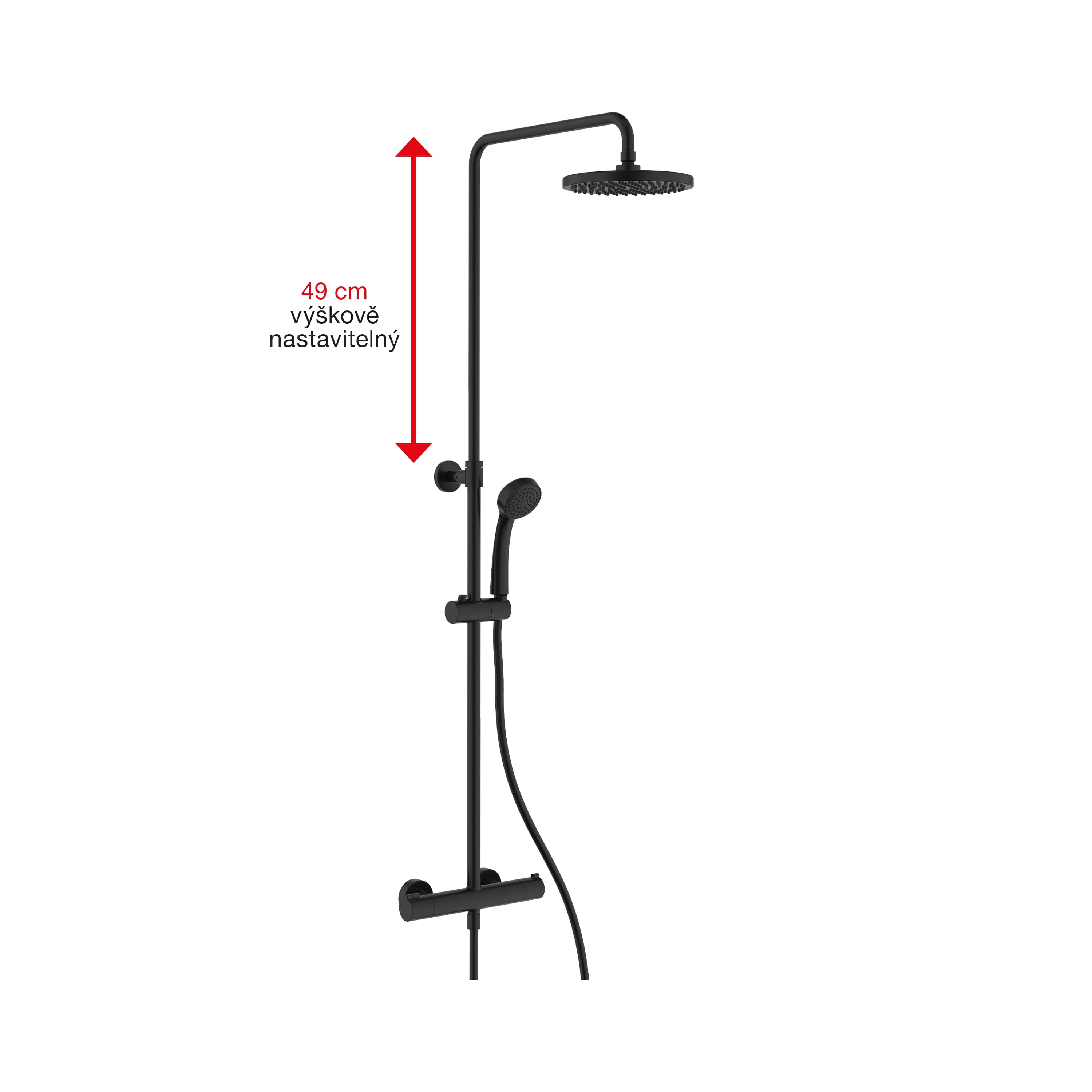 Shower faucets Black matt Cubix H3332I77165311 Jika