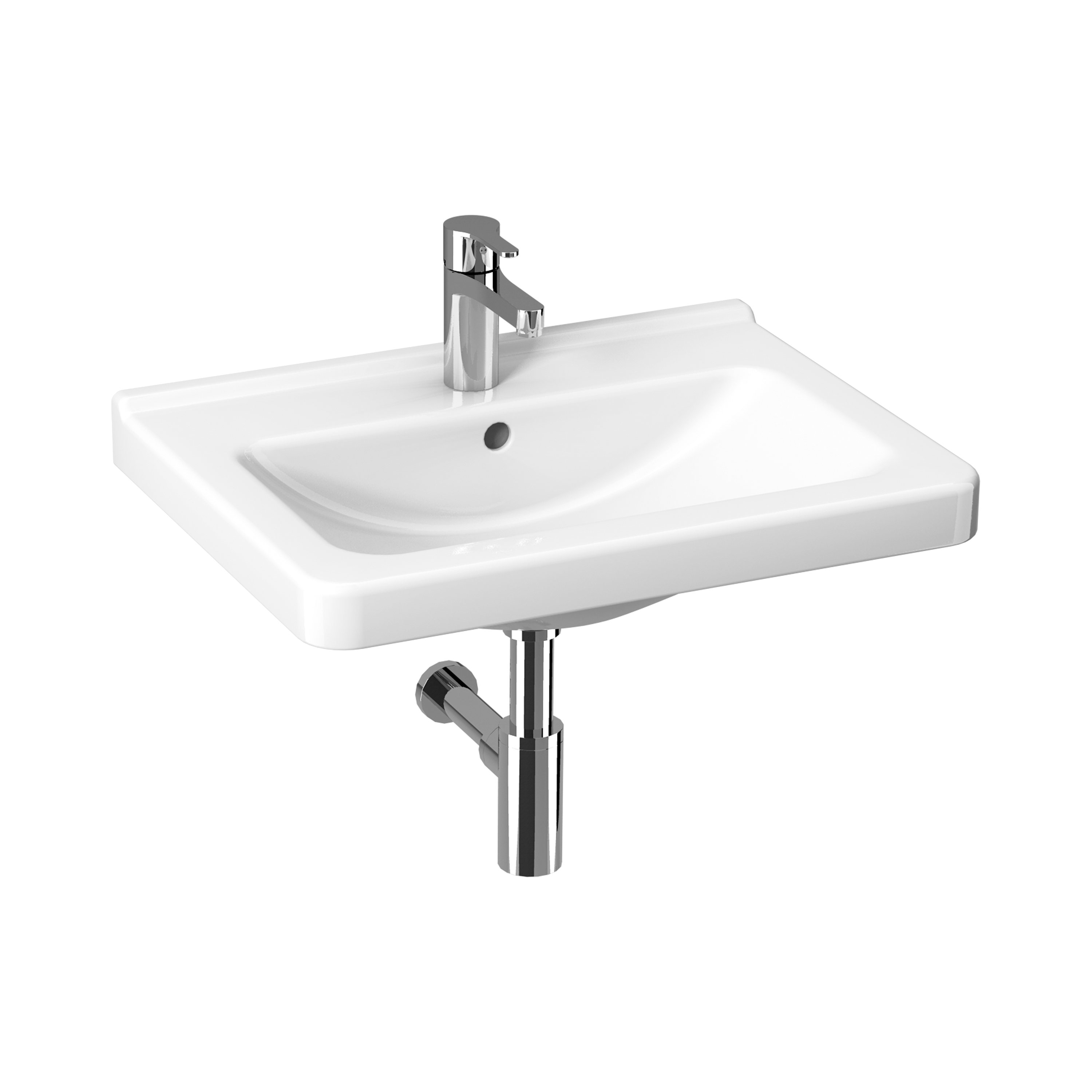 Wall-hung washbasins White Cubito H8104240001041 Jika
